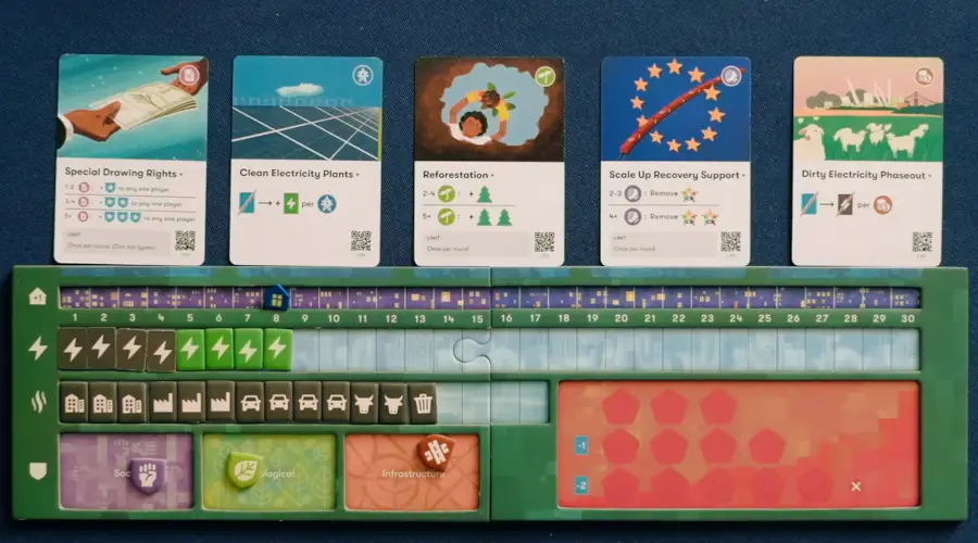 Daybreak climate board game - cards & tokens